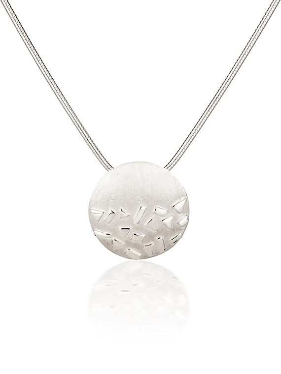 Fiona Kerr Jewellery / Silver Confetti Large Round Pendant- SRD01