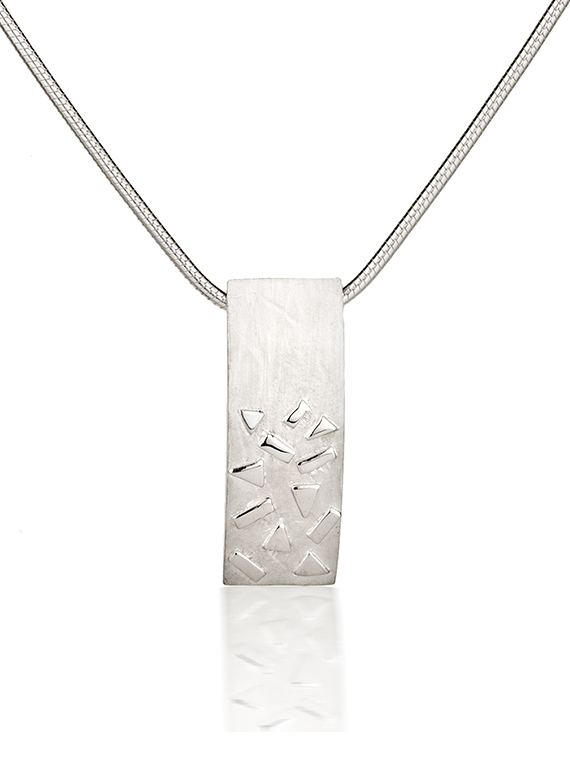 Fiona Kerr Jewellery / Silver Confetti Rectangle Pendant - SRE01
