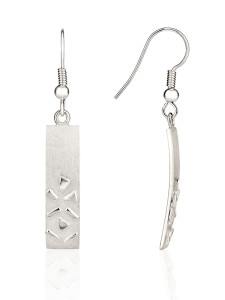 Fiona Kerr Jewellery / Silver Confetti Rectangle Drop Earrings - SRE04