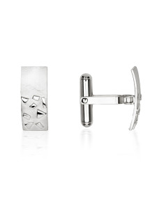 Fiona Kerr Jewellery / Silver Confetti Rectangle Cufflinks - SRE06