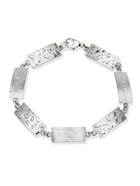 Fiona Kerr Jewellery / Silver Confetti Rectangle Bracelet - SRE07