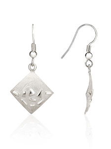 Fiona Kerr Jewellery / Silver Confetti Square Drop Earrings - SSQ04