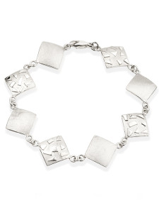 Fiona Kerr Jewellery / Silver Confetti Square Bracelet - SSQ07