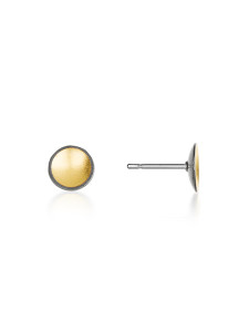 Fiona Kerr Jewellery / Black & Gold Small Stud Earrings - BG03