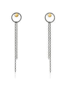 Fiona Kerr Jewellery / Black & Gold Small Drop Earrings - BG06