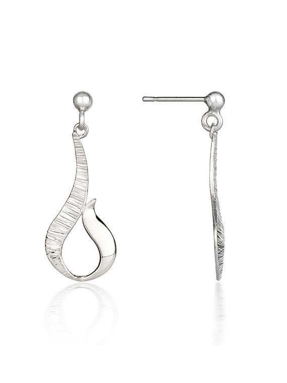 Fiona Kerr Jewellery / Ebb and Flow Small Silver Drop Earrings - EF11