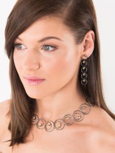 Fiona Kerr Jewellery / Black & Gold Necklace- BG13