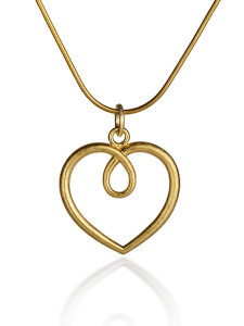 Fiona Kerr Jewellery / Hearts Large Gold plated heart Pendant- GHH04