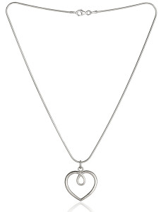 Fiona Kerr Jewellery / Hearts Large Frosted silver heart Pendant- HH04F
