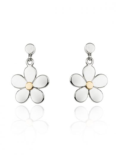 Fiona Kerr Jewellery | Daisy Chain Silver and Rose Gold Drop Earrings - DC05