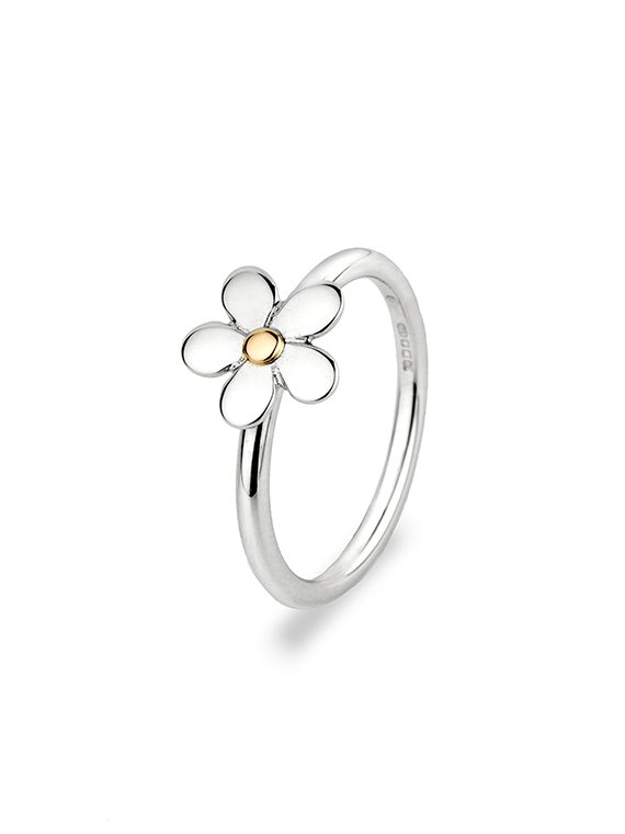 Fiona Kerr Jewellery | Daisy Chain Small Silver and Rose Gold Ring - DC26s