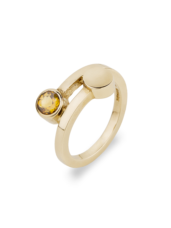 Fiona Kerr Jewellery | 9ct Yellow Gold Ring with Citrine