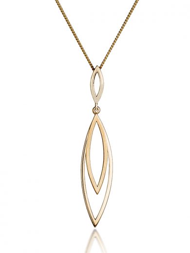 Fiona Kerr Jewellery | 9ct yellow gold pendant with polished and satin finish
