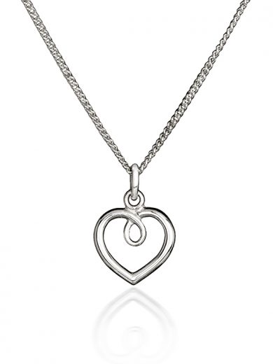 Fiona Kerr Jewellery | Small polished silver heart pendant