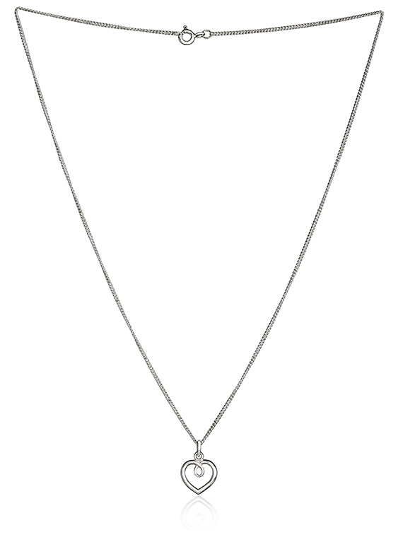 Fiona Kerr Jewellery | Small polished silver heart pendant