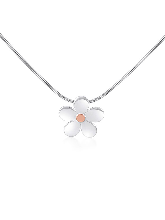 Fiona Kerr Jewellery | Daisy Chain Small Silver and Rose Gold Pendant - DC14